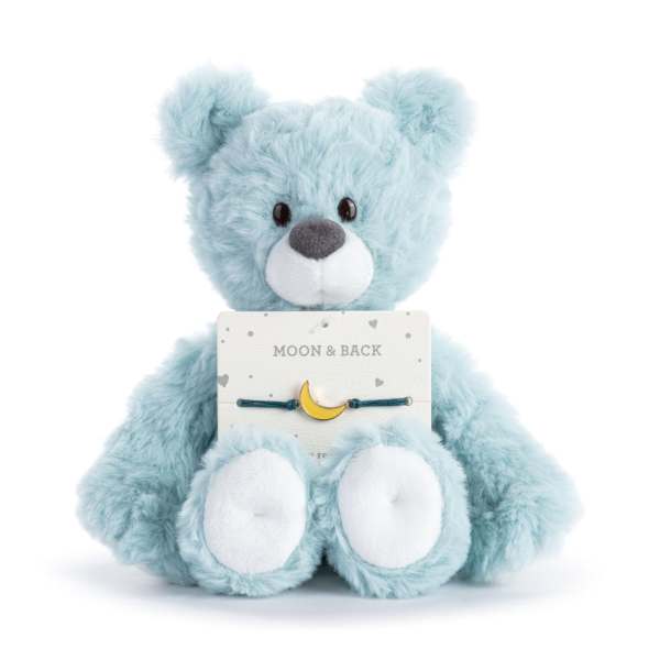 Plush- Moon and Back Blue Bear 8"