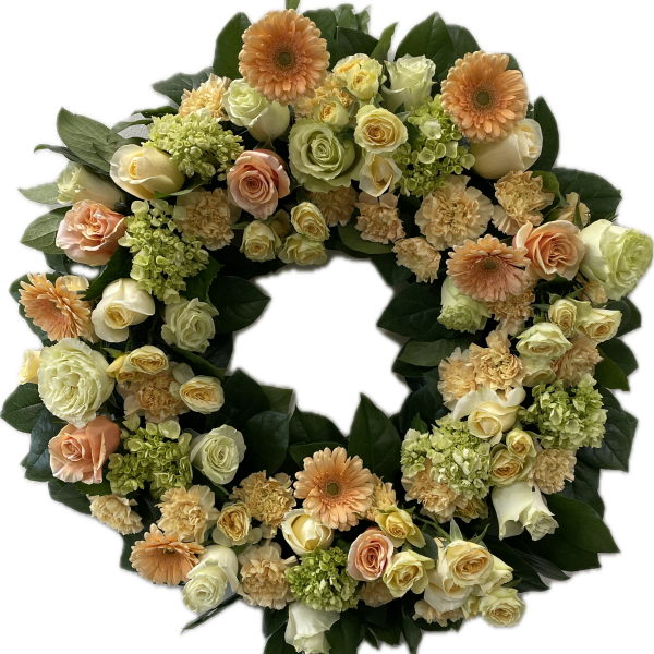 Sweet Peach Comfort Easel Wreath