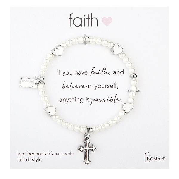 Silver Faith Charm Bracelet