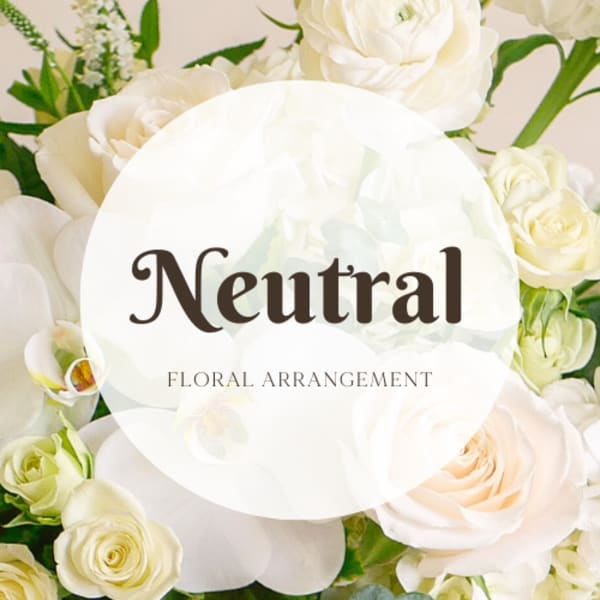 White floral arrangement with roses and orchids