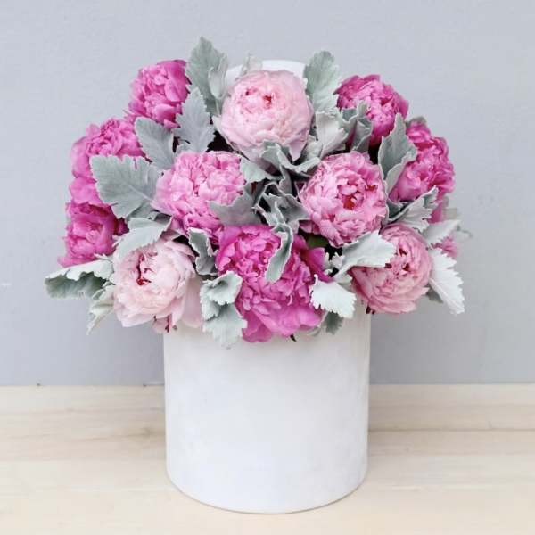 Peony Hat Box - Glendale Flowers