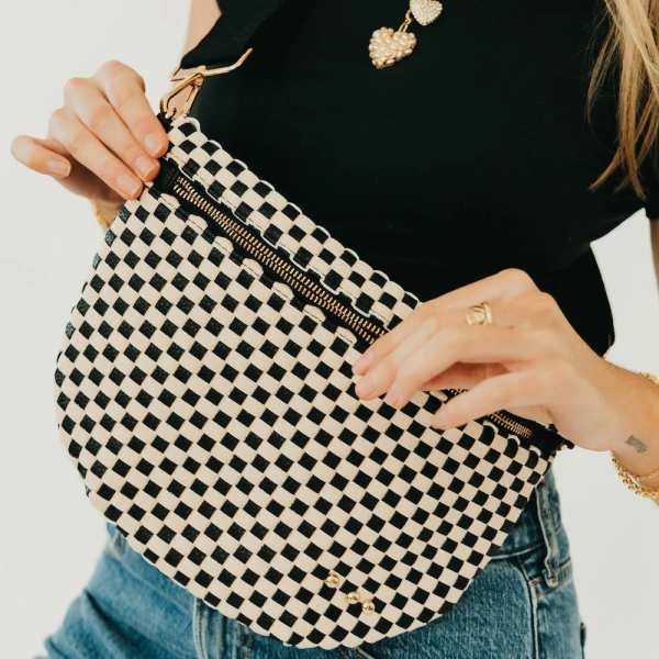 Woven Westlyn Bag- Black Checkered