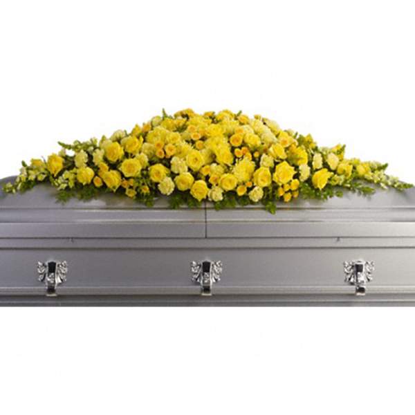 Golden Garden Casket Spray [T243-1A]