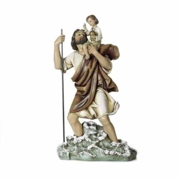 RELIGIOUS GIFTS- SCULPTURE - Saint Christopher -Saint of travelers and of children.