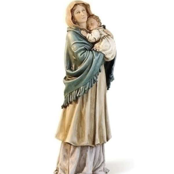Religious statue of a woman holding a child