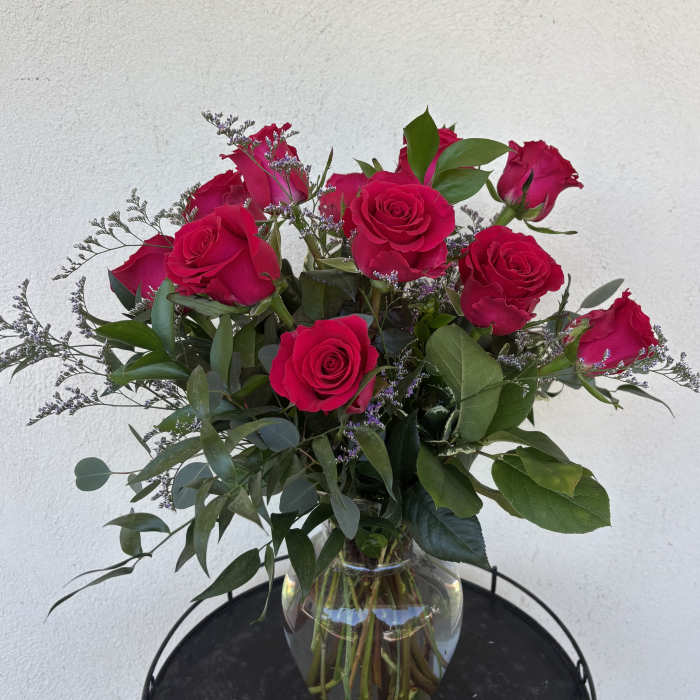 Hot Pink Dozen Roses