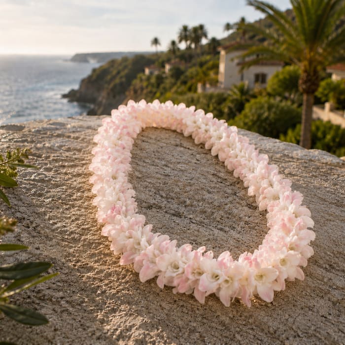 Pink Orchid Lei