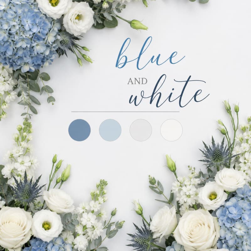 Blue & White