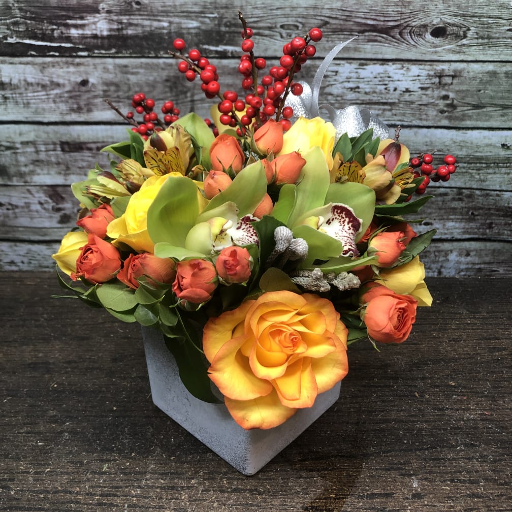 Orange Florist Flower Delivery by The Dizzy Daisy