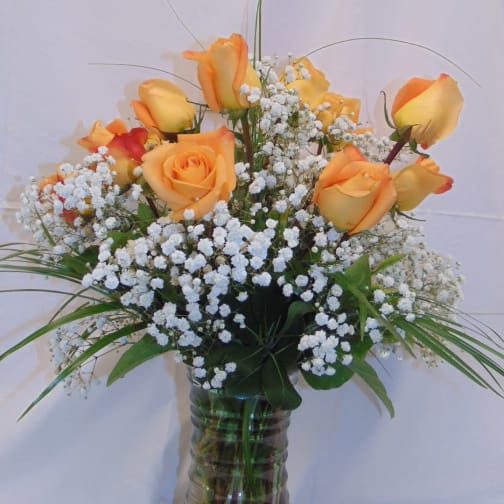 Pale Yellow And White Rose And Orchid Happy Birthday Beautiful Bouquet  Designer's Choice in Haddon Township, NJ | Joey-Lynn's Flowers