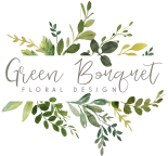 Green Bouquet Floral Design Logo