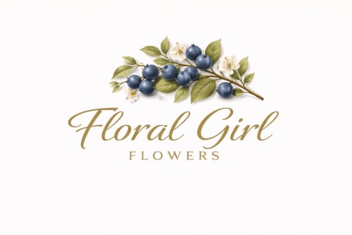 Floral Girl Flowers Logo