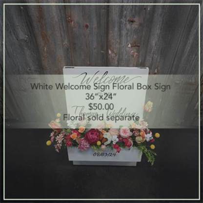 Flower Mill White Floral Box Wedding Rental