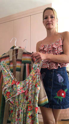 Vintage shopping, looking for a prairie dress