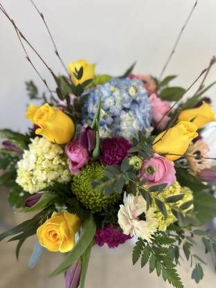 Care for the cut flowers you received.