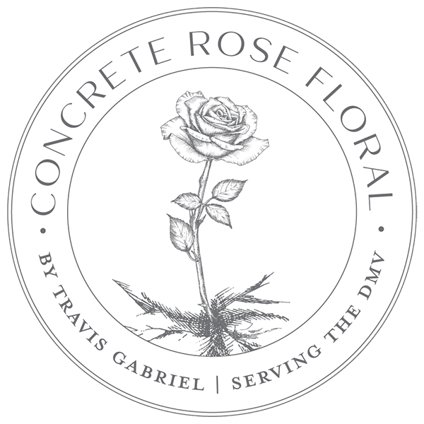 Concrete Rose Floral Logo