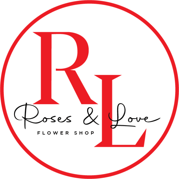 Roses and love flower shop Logo