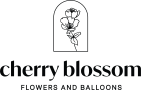 Cherry blossom flowers and balloons Logo