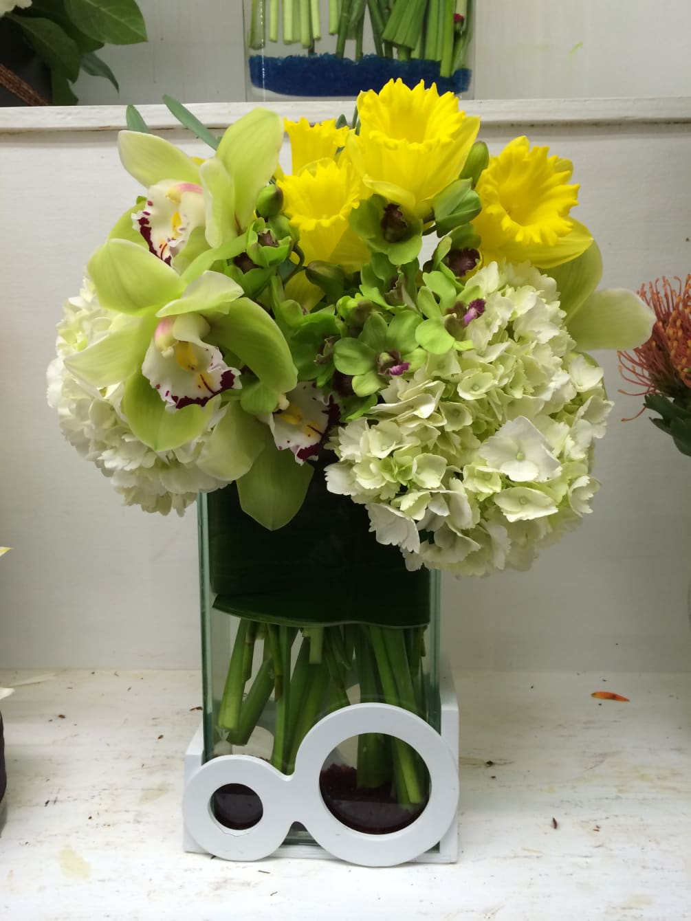 Valentine S Day Orchids Daffodils And Hydrangea By Manhattan Village Florist Gifts