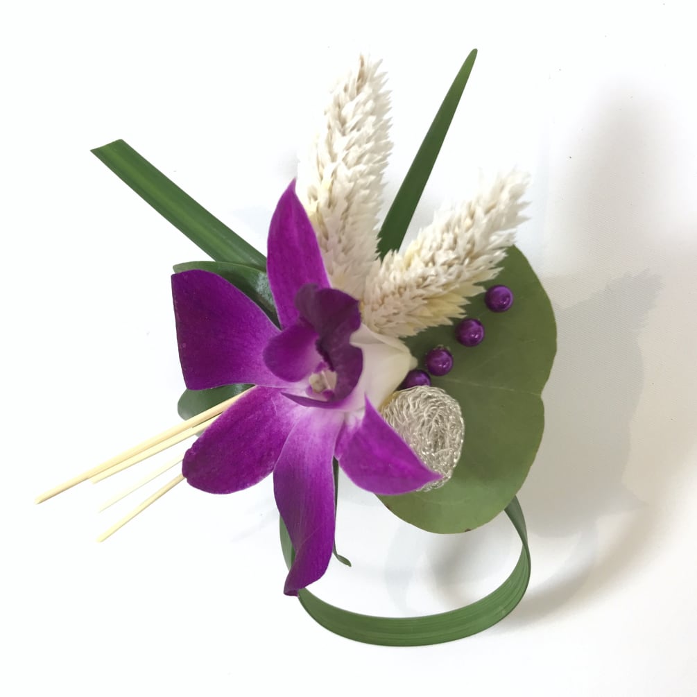 Modern Orchid Wrist Corsage By Alex Waldbart Florist