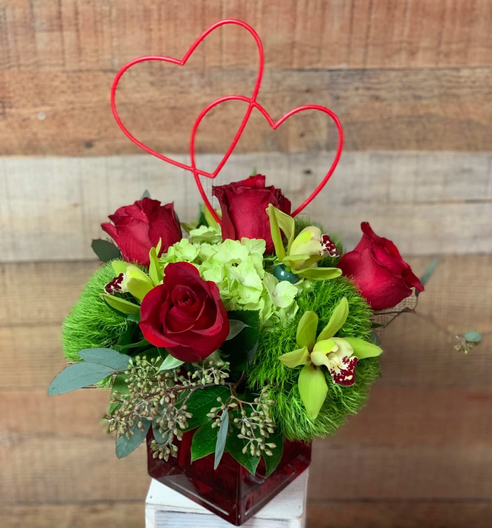 Hearts And Roses By City Of Flowers