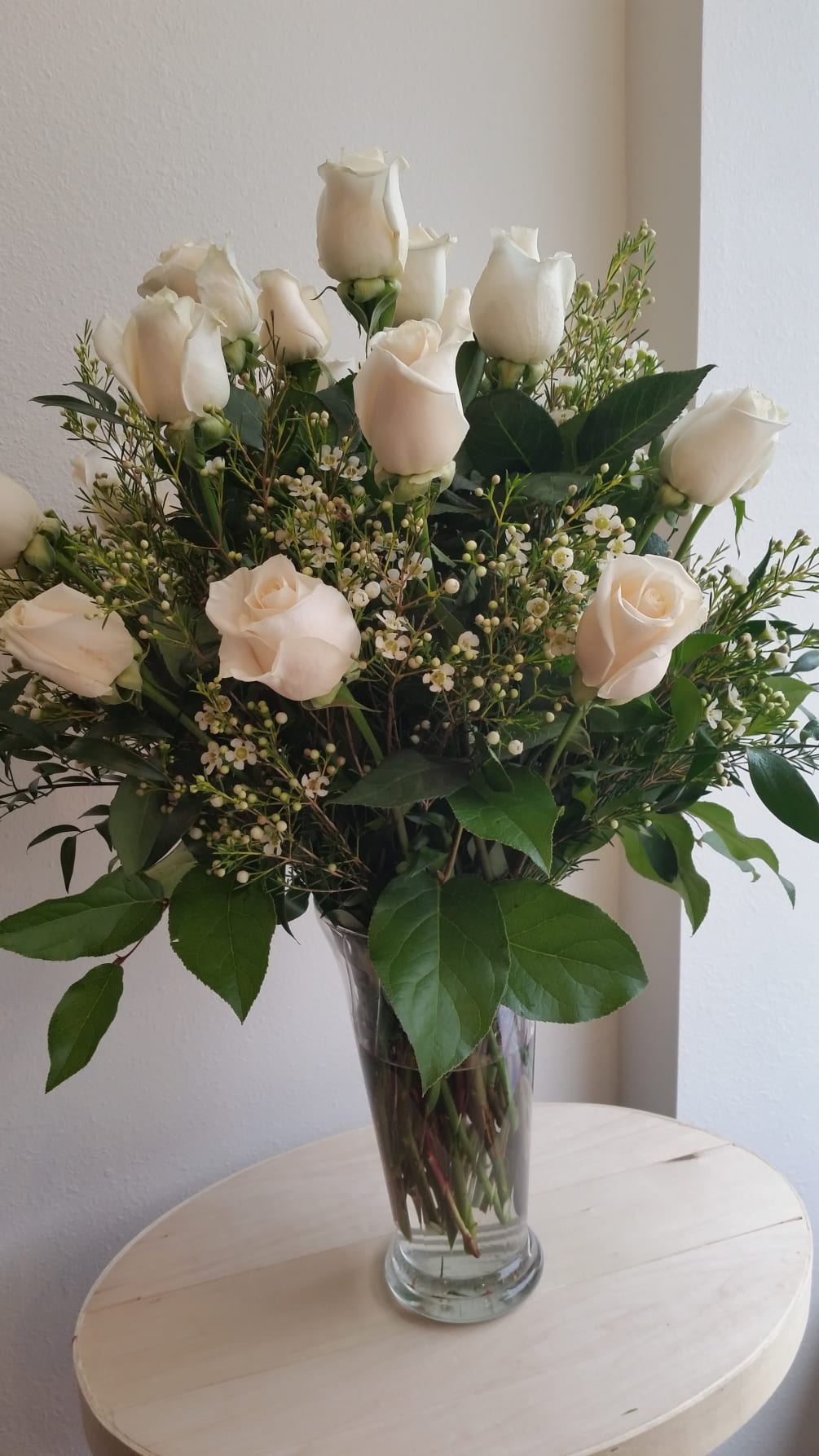 Elegant White Roses By Elegant Arrangements