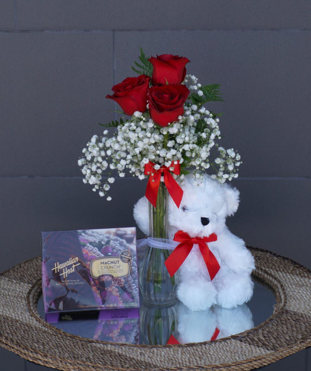 rose bear real flowers