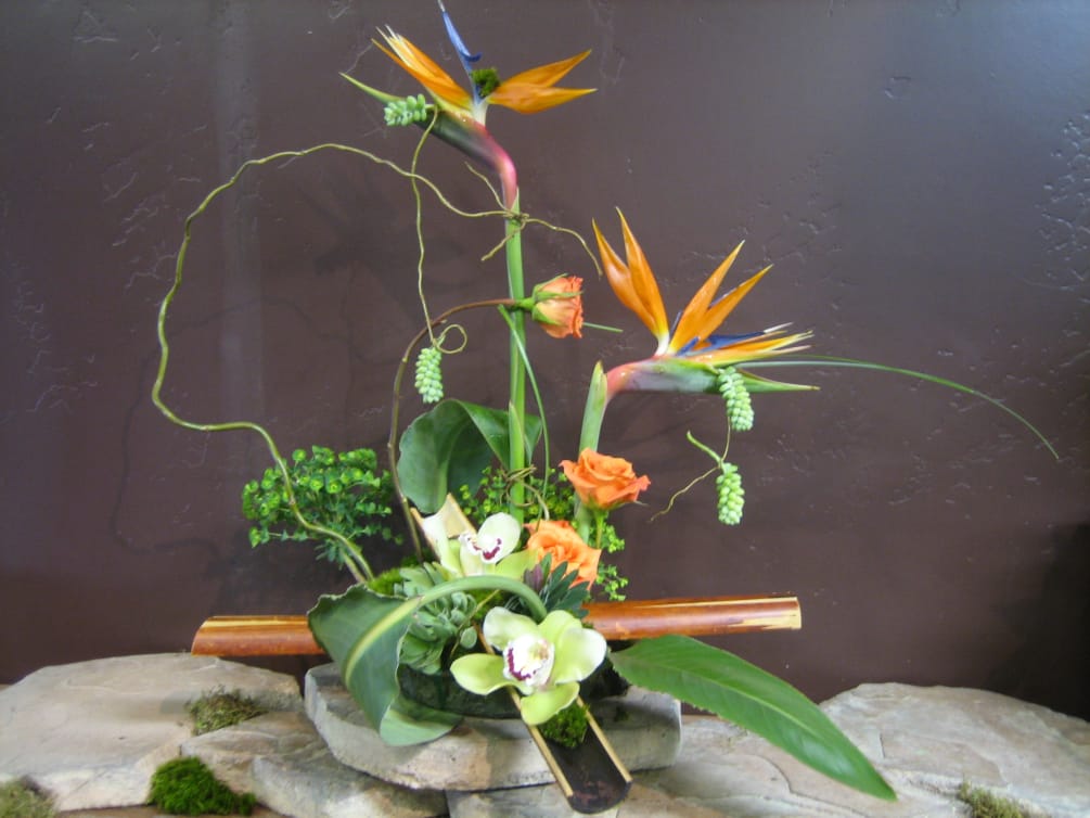 Architectural styling gives this bouquet it&#039;s cool look. With artsy ambiance, the