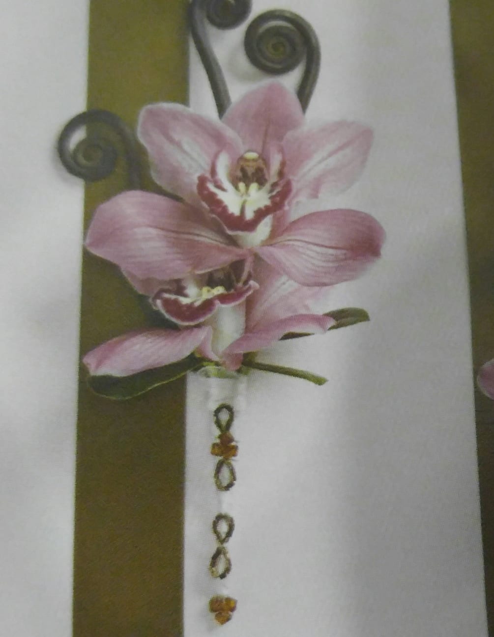 double pink cymbidium orchid. 