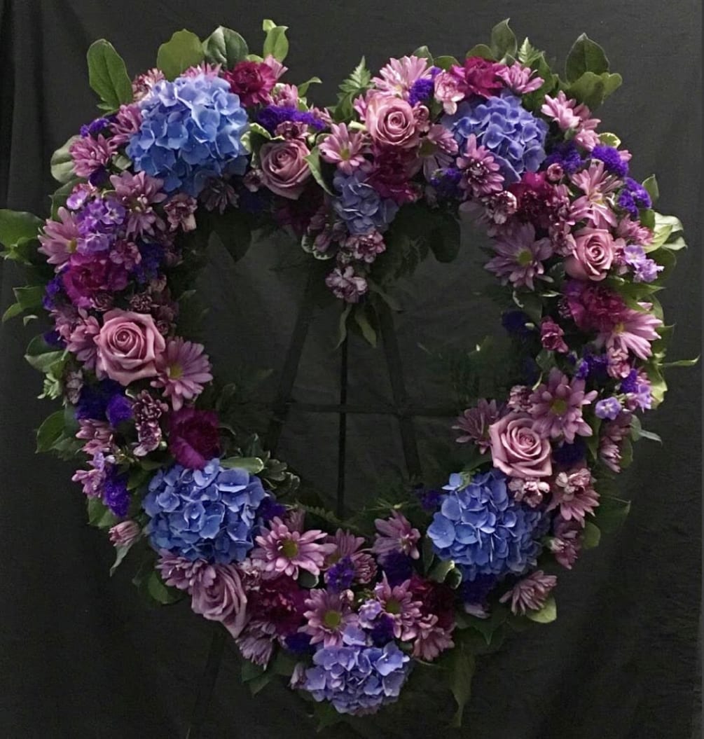 An array of purples to put together a beautiful heart