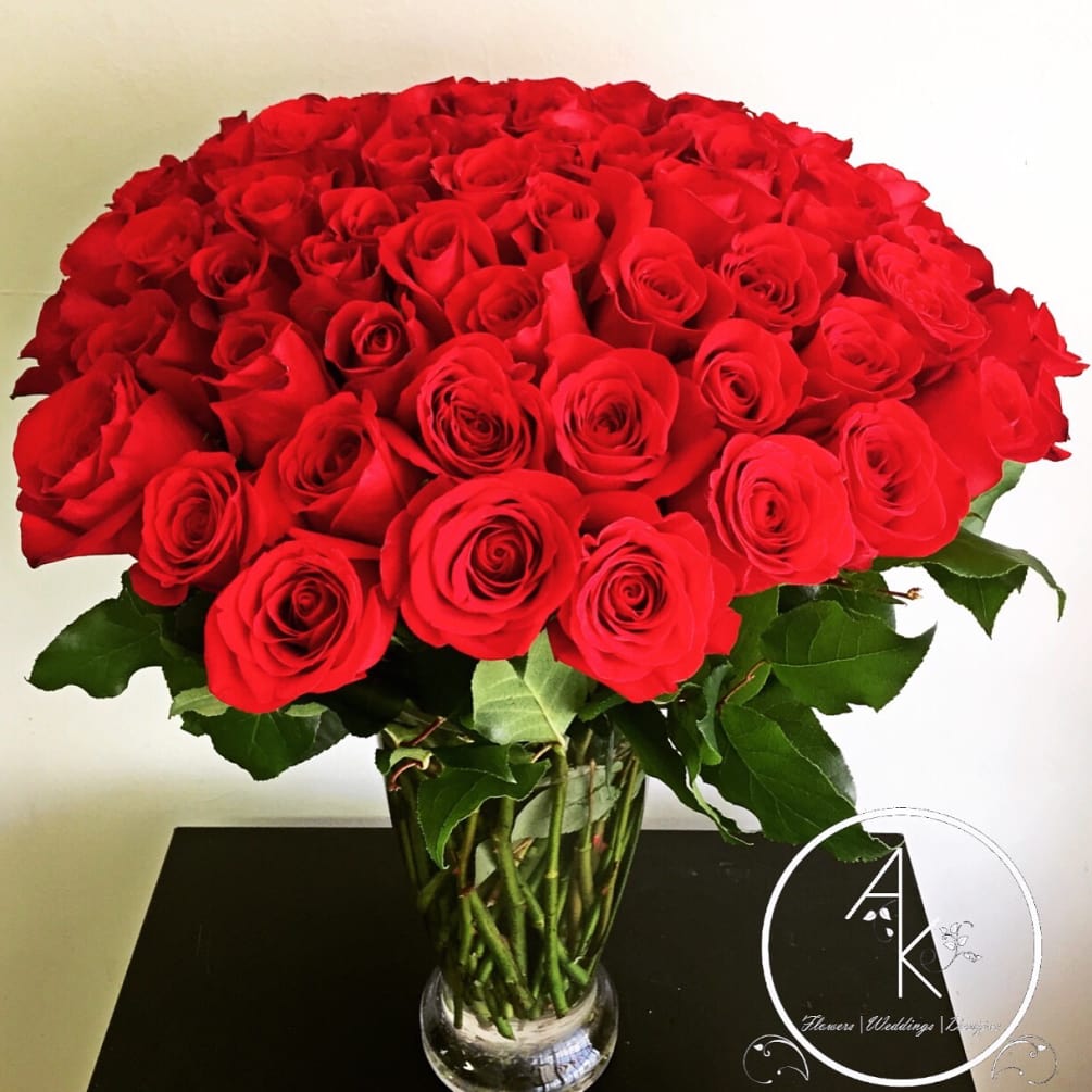 50 Rose Bouquet by AK Florist