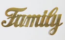 2&quot; high gold foil letters, to be attached to the tail(s) of
