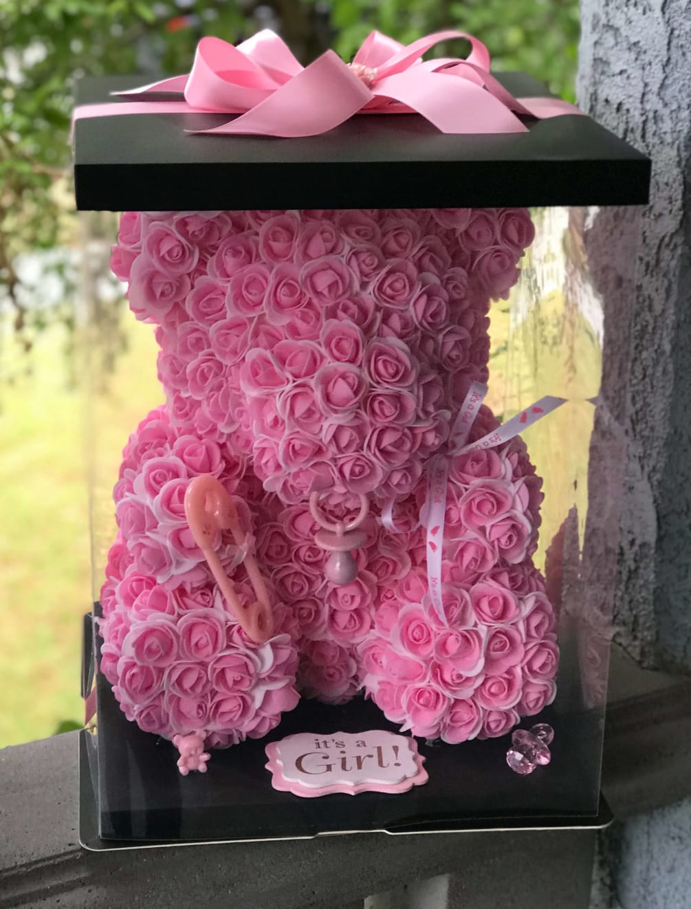 Styrofoam rose bear cheap