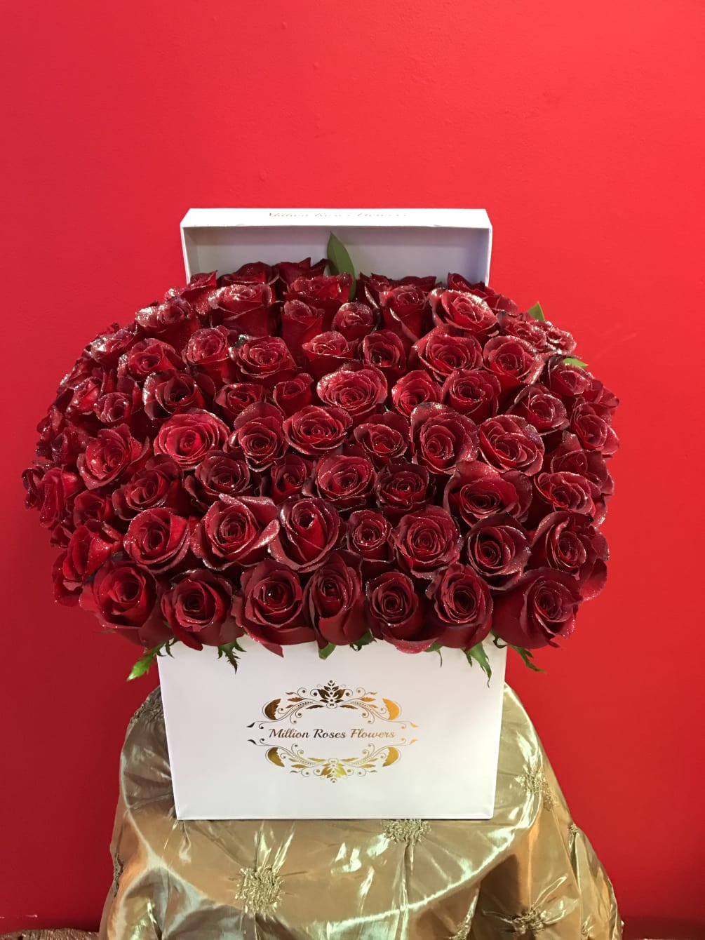 Red Roses In A White Square Box By Million Roses Flowers Inc Red Roses In A White Square Box By Million Roses Flowers Inc