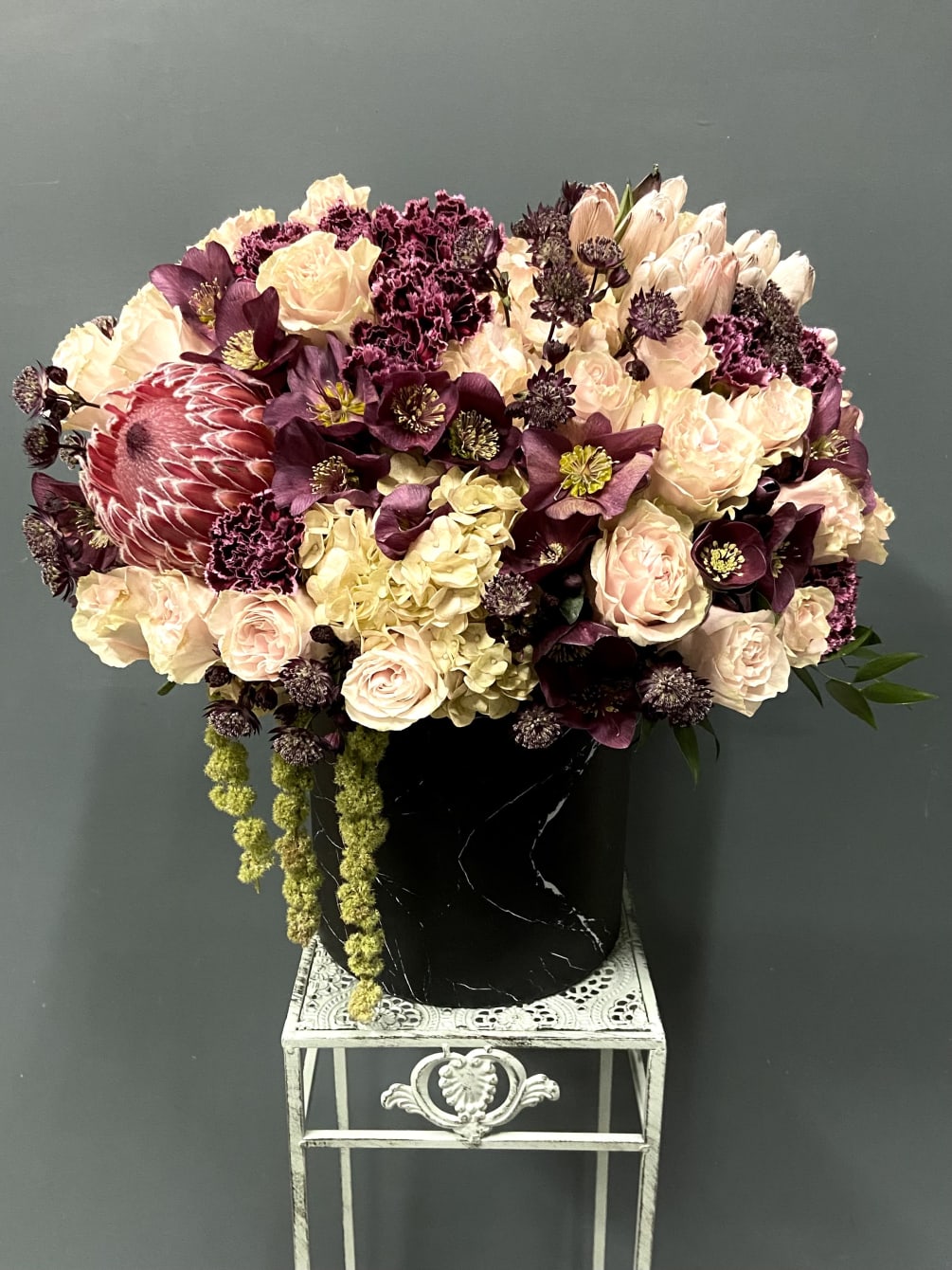 Plum Flowers Box By Flowers By Margo