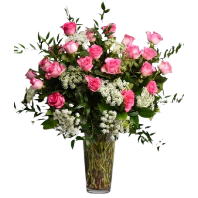 Denver Flower Pros Flowers offers luxurious long stem pink roses in pink.