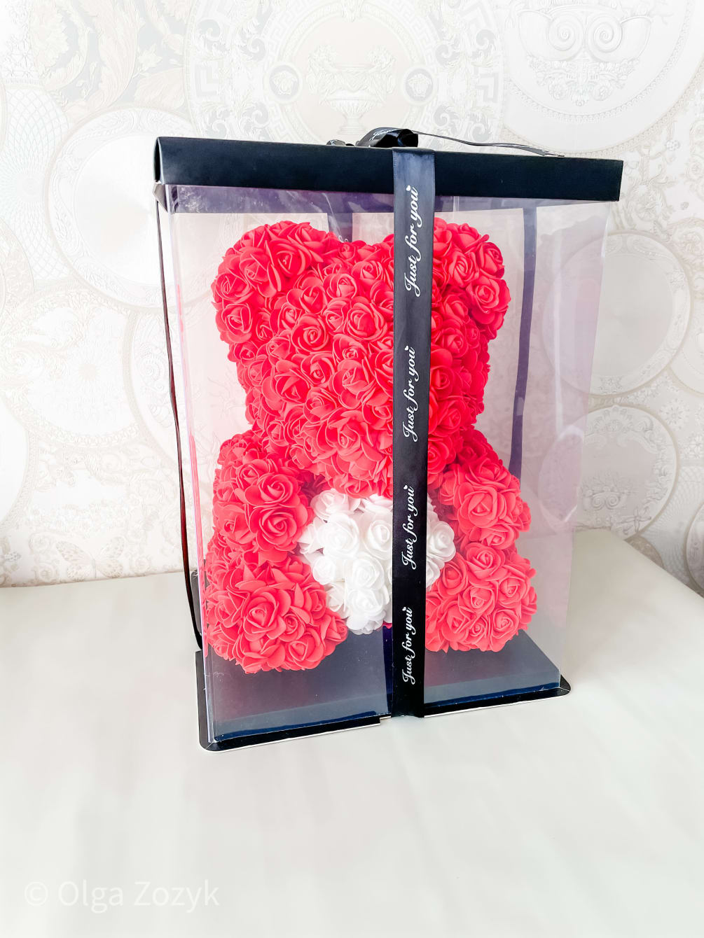 Red flower bear sales