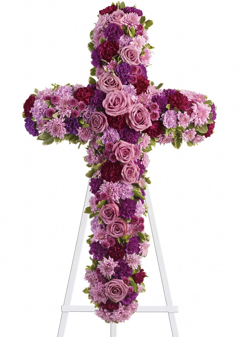 *Available in any Color scheme.  

This beautiful floral cross with a