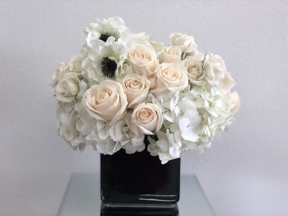 Black vase by The Dezign Shop