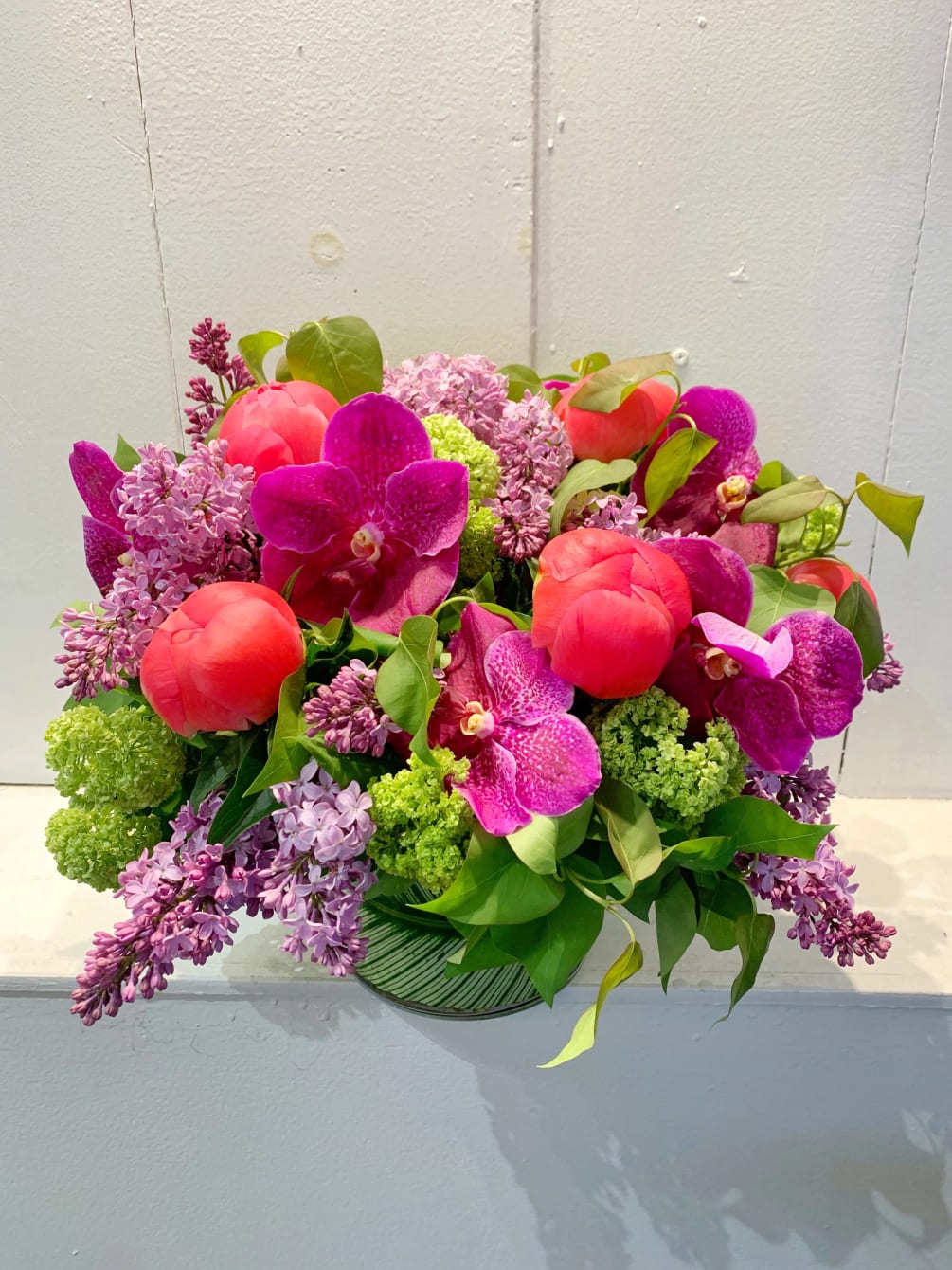 This beautiful arrangement is a combination of beautiful flowers that you will