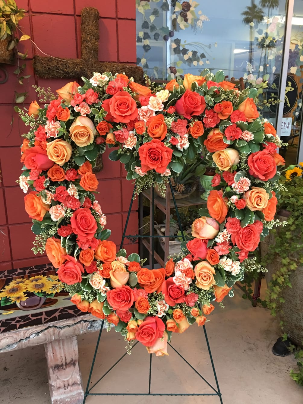 Standing Heart Wreath in Santa Barbara, CA