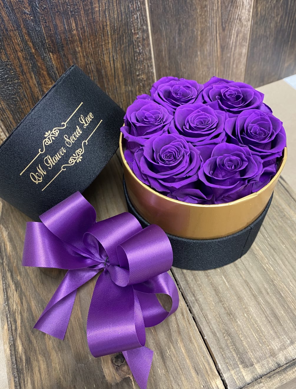 Forever Roses Purple by Flower Petal Boutique