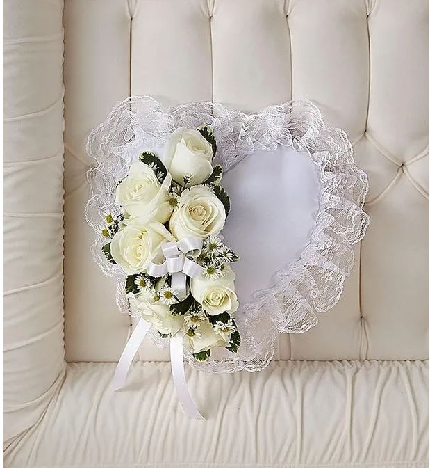 Our satin heart casket pillow is a way to keep one&rsquo;s own