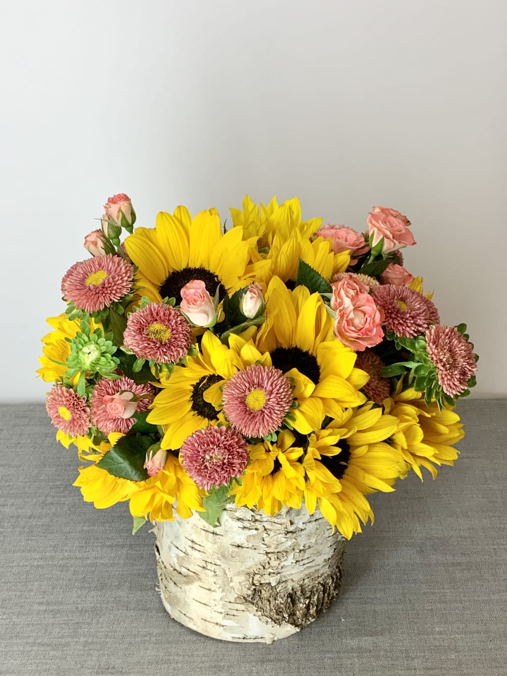 Amazing beauty of sunflowers in an arrangement.