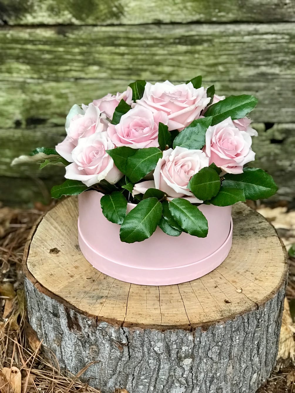 Keepsake Hatbox filled with roses, 8, 12, or 18.  You choose