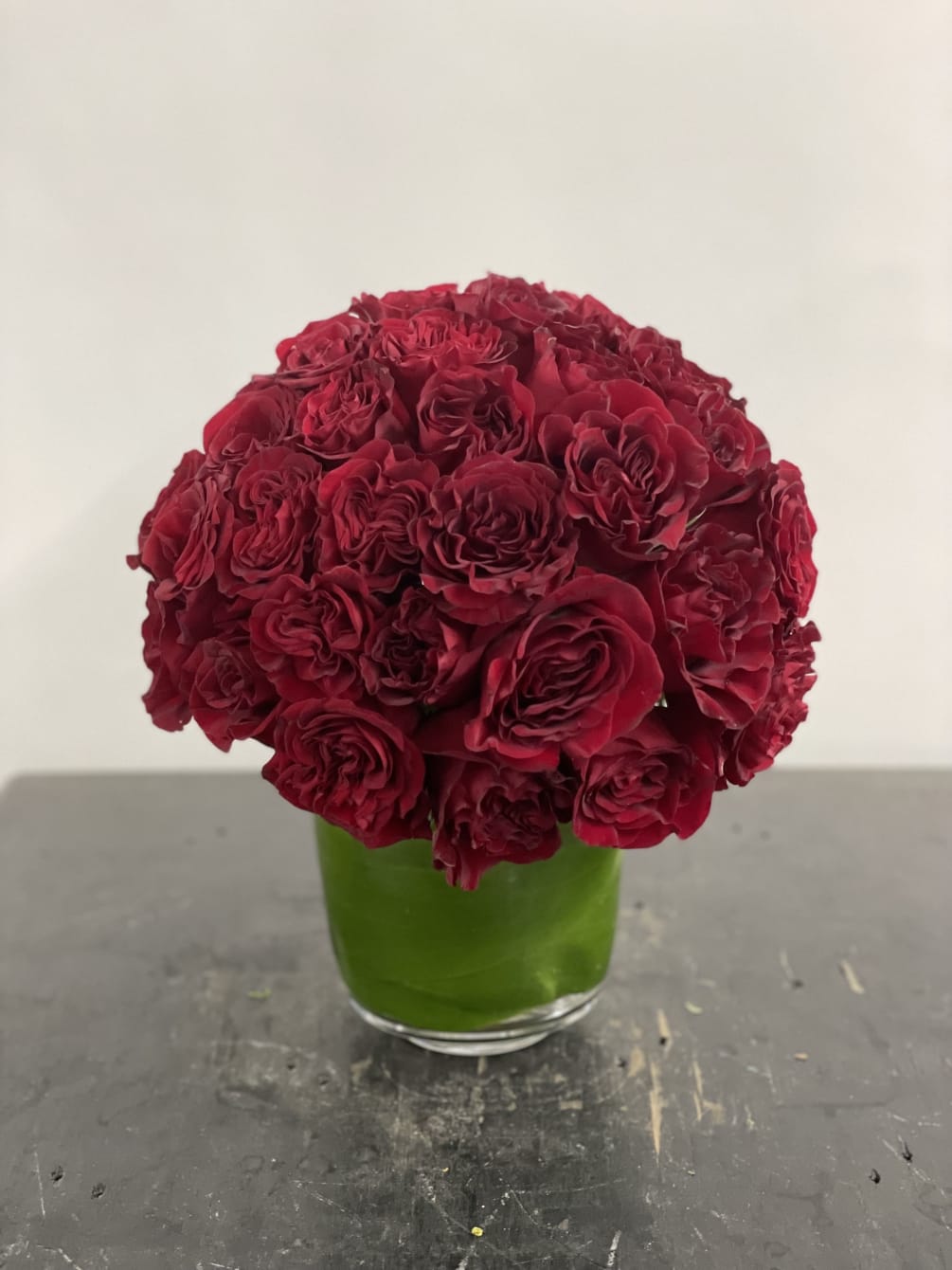 Say I love you with these ruffled burgundy variety also known as