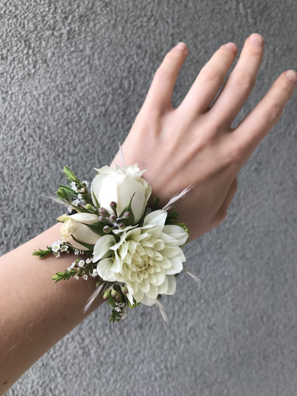 Corsage Bracelet - Nina's Flower Cuff - Sterling