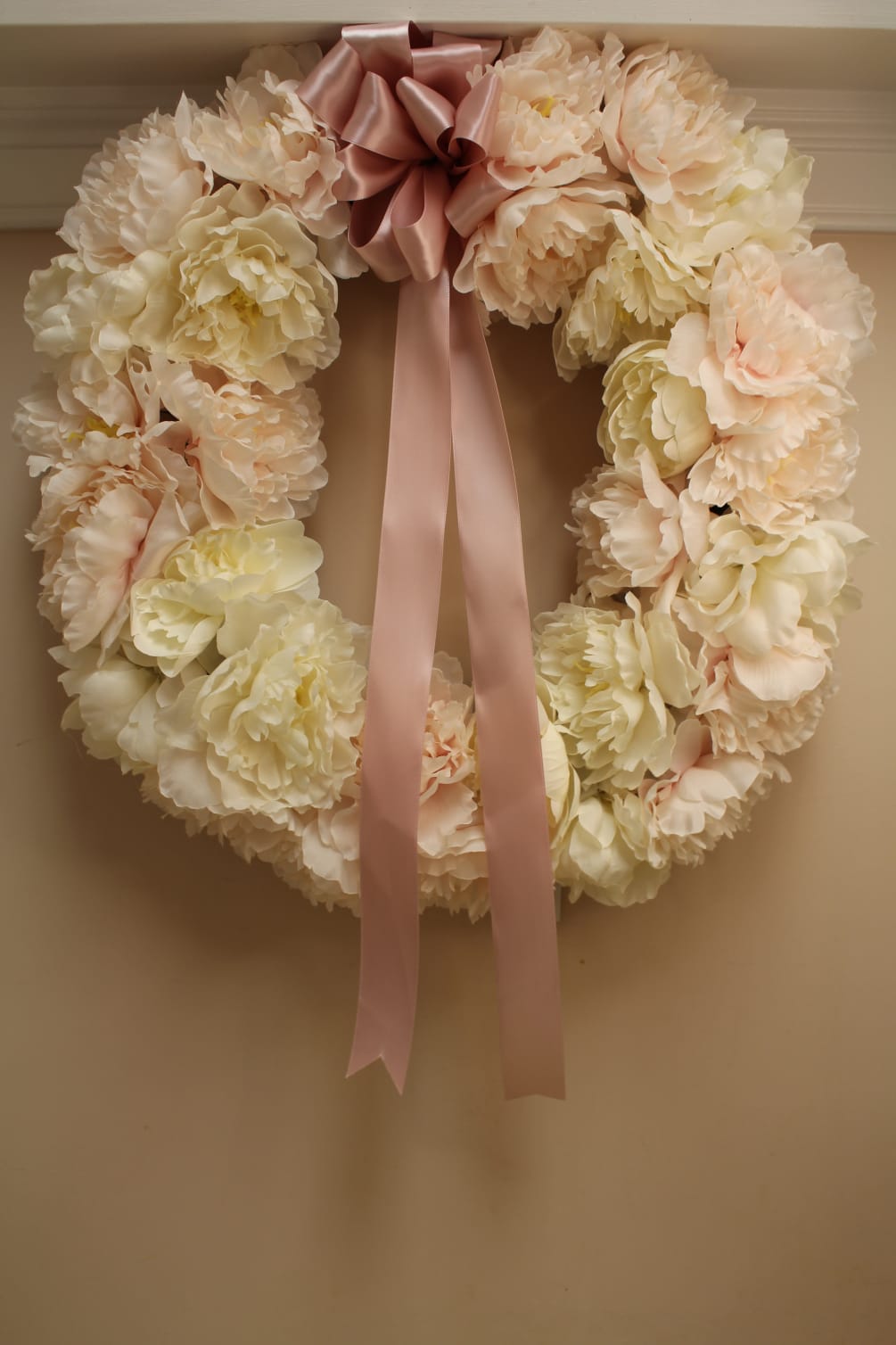 Lush and full, this hydrangea wreath is the perfect