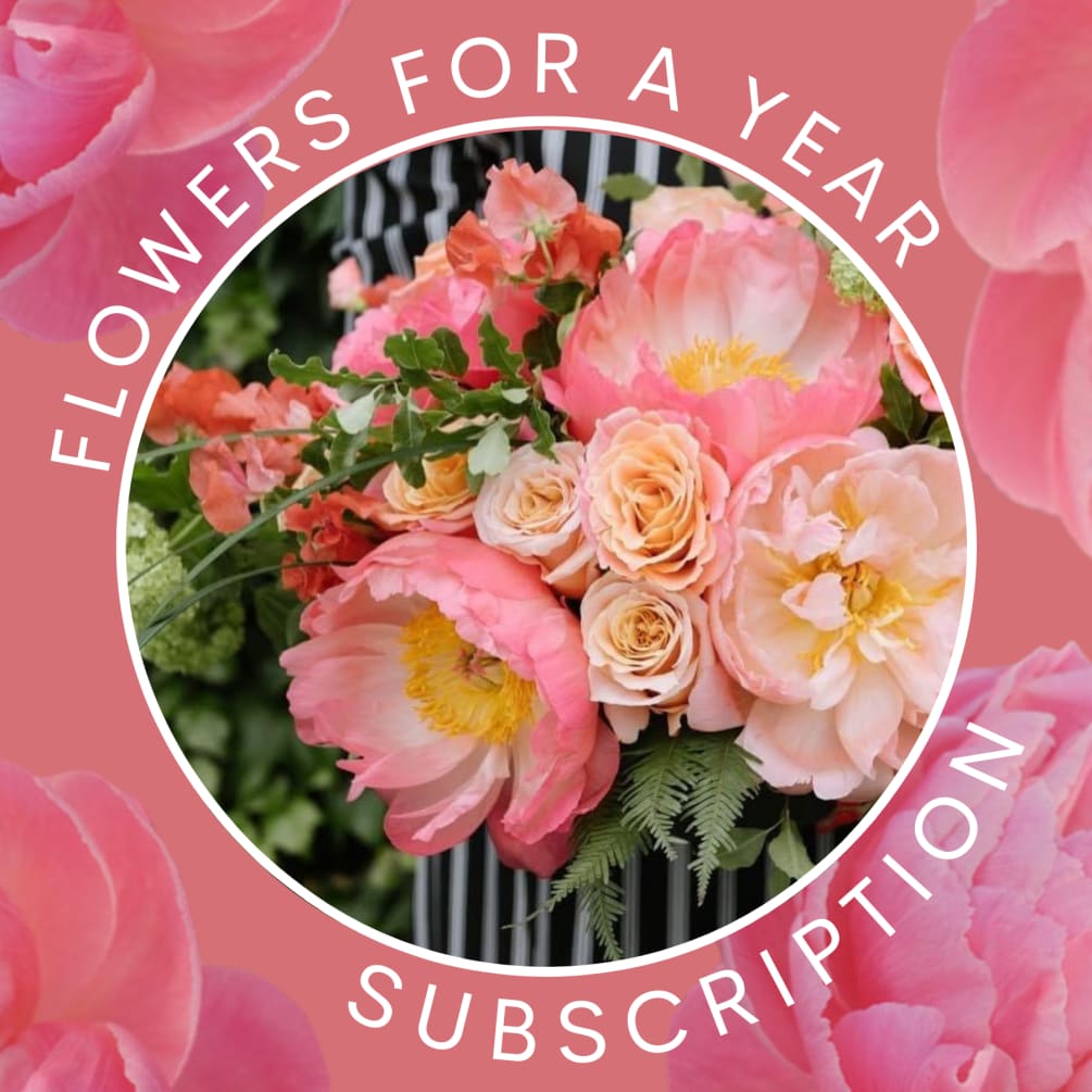 Send someone special flowers each month for one year! 
Arrangements will be