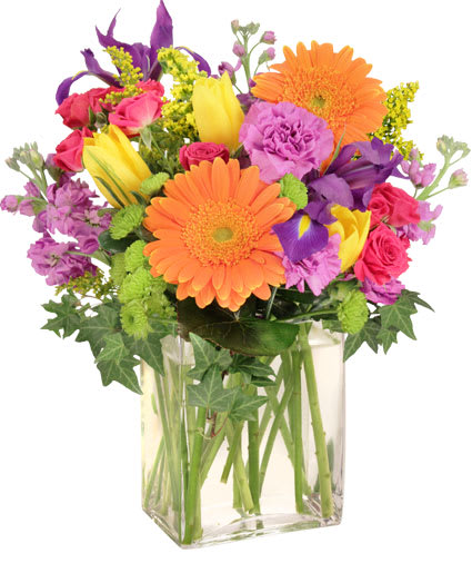 A bright birthday arrangement to celebrate someone special